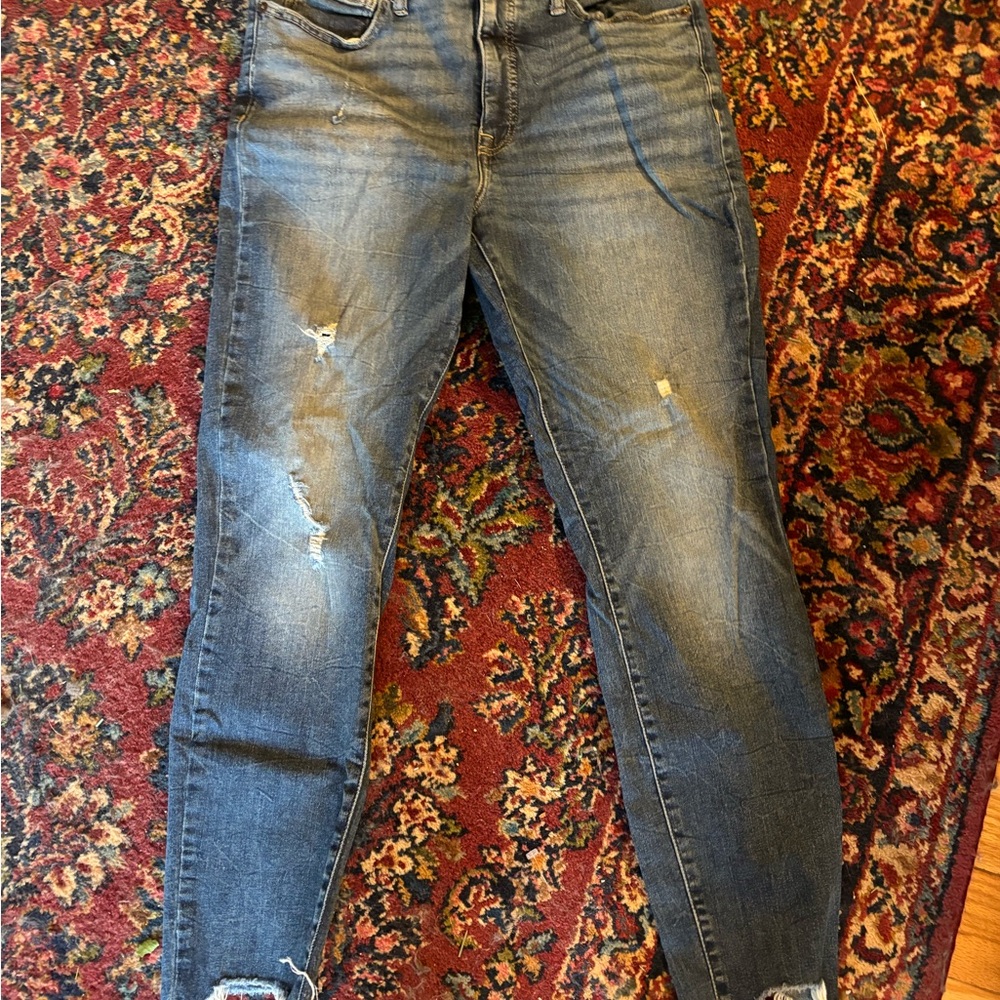 Lucky Brand High Rise Skinny Distressed Blue Jeans Women’s size 10